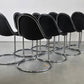 GIOTTO STOPPINO STUHL esszimmer küche bernini büro esstisch mid century schwarz leder chrom