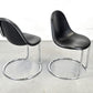 GIOTTO STOPPINO STUHL esszimmer küche bernini büro esstisch mid century schwarz leder chrom