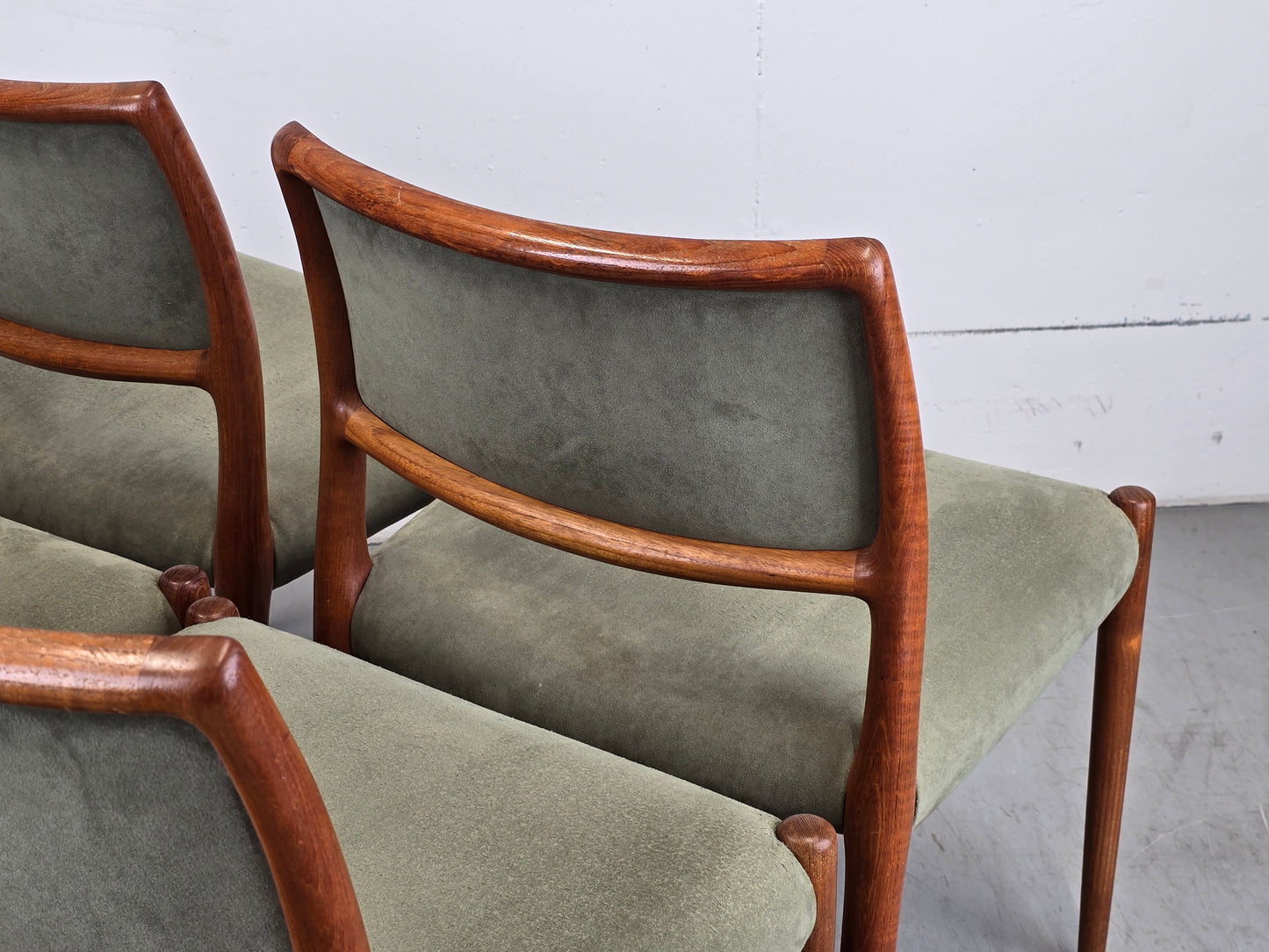 NIELS OTTO MÖLLER STUHL stühle esstisch esszimmer küche vintage teak holz 60s Modell80
