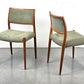 NIELS OTTO MÖLLER STUHL stühle esstisch esszimmer küche vintage teak holz 60s Modell80