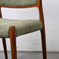 NIELS OTTO MÖLLER STUHL stühle esstisch esszimmer küche vintage teak holz 60s Modell80