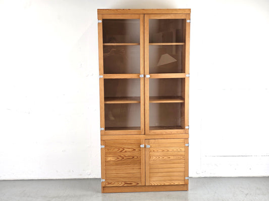 1970ER VITRINENSCHRANK schrank regal vitrine vintage holz kiefer schulschrank