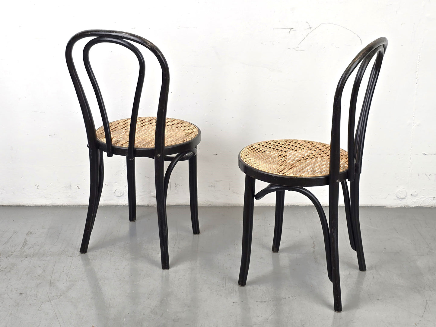VINTAGE BUGHOLZ STÜHLE stuhl wiener geflecht schwarz thonet esstisch küche esszimmer