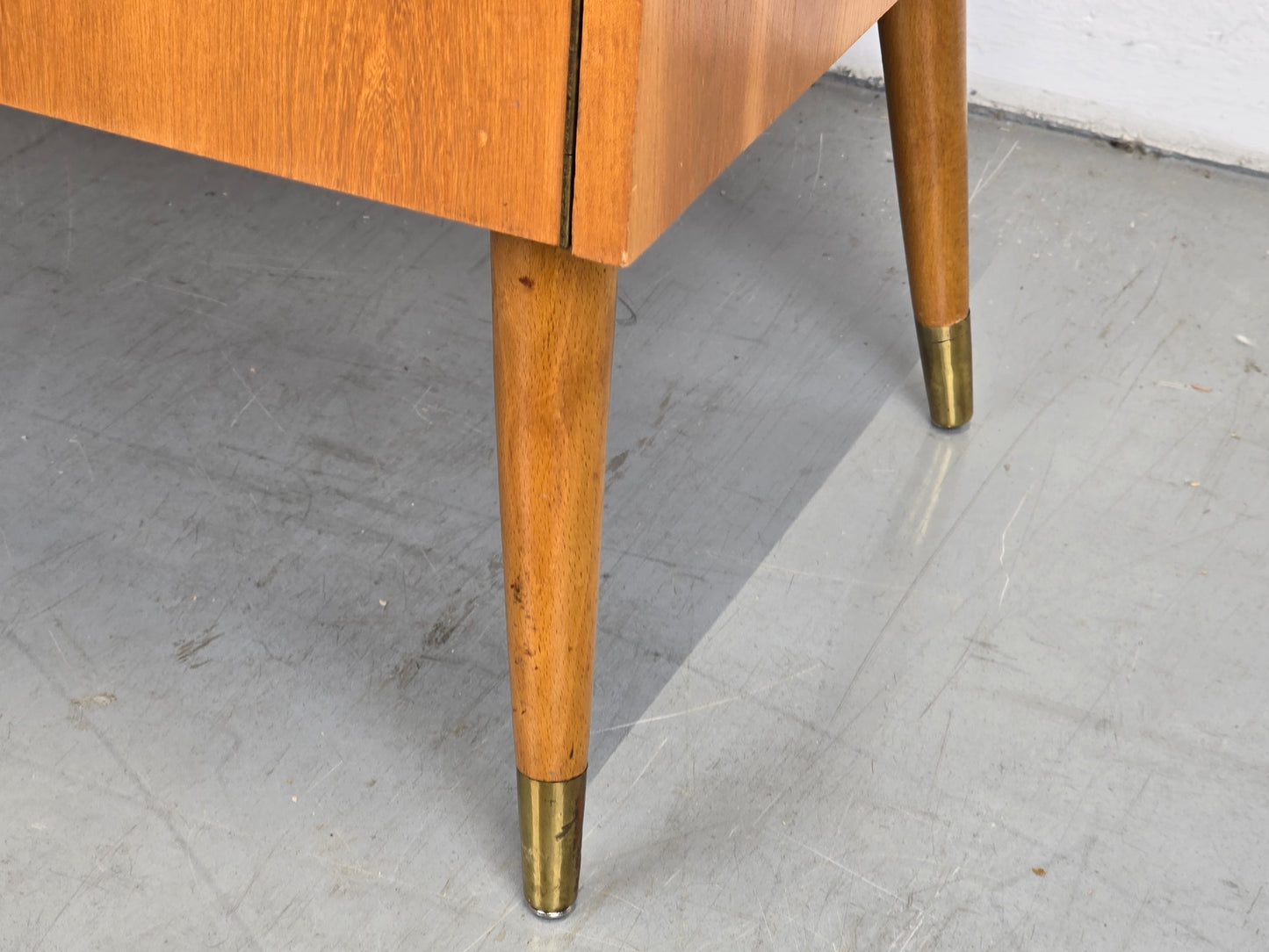 VINTAGE SIDEBOARD nähmaschine borletti kommode schubladen holz 1960er retro