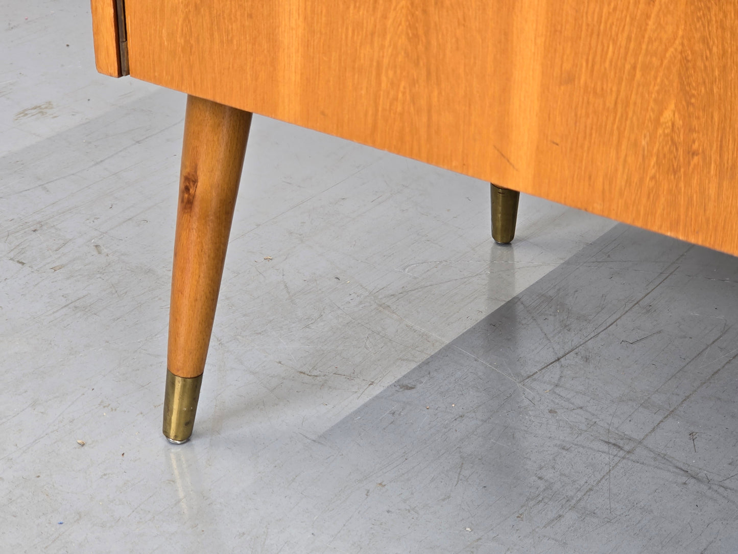 VINTAGE SIDEBOARD nähmaschine borletti kommode schubladen holz 1960er retro