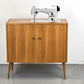 VINTAGE SIDEBOARD nähmaschine borletti kommode schubladen holz 1960er retro