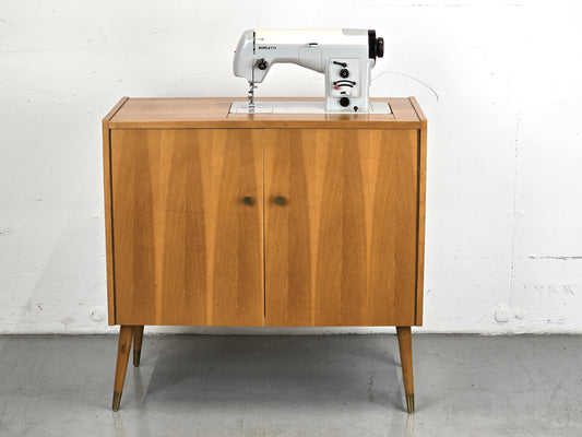 VINTAGE SIDEBOARD nähmaschine borletti kommode schubladen holz 1960er retro