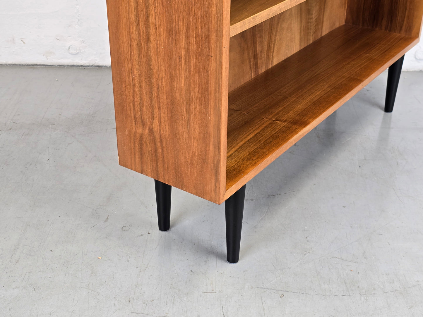 MID CENTURY HOLZ REGAL schuhregal kommode schrank nussbaum vintage