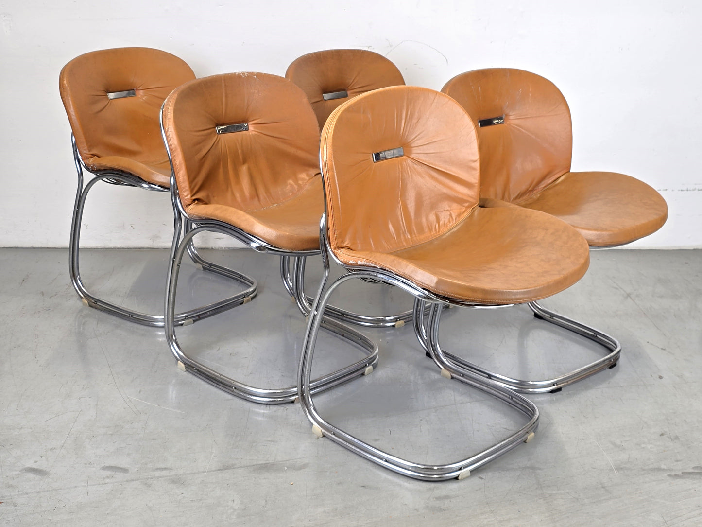 GASTONE RINALDI STUHL freischwinger esszimmer stühle vintage sabrina italien