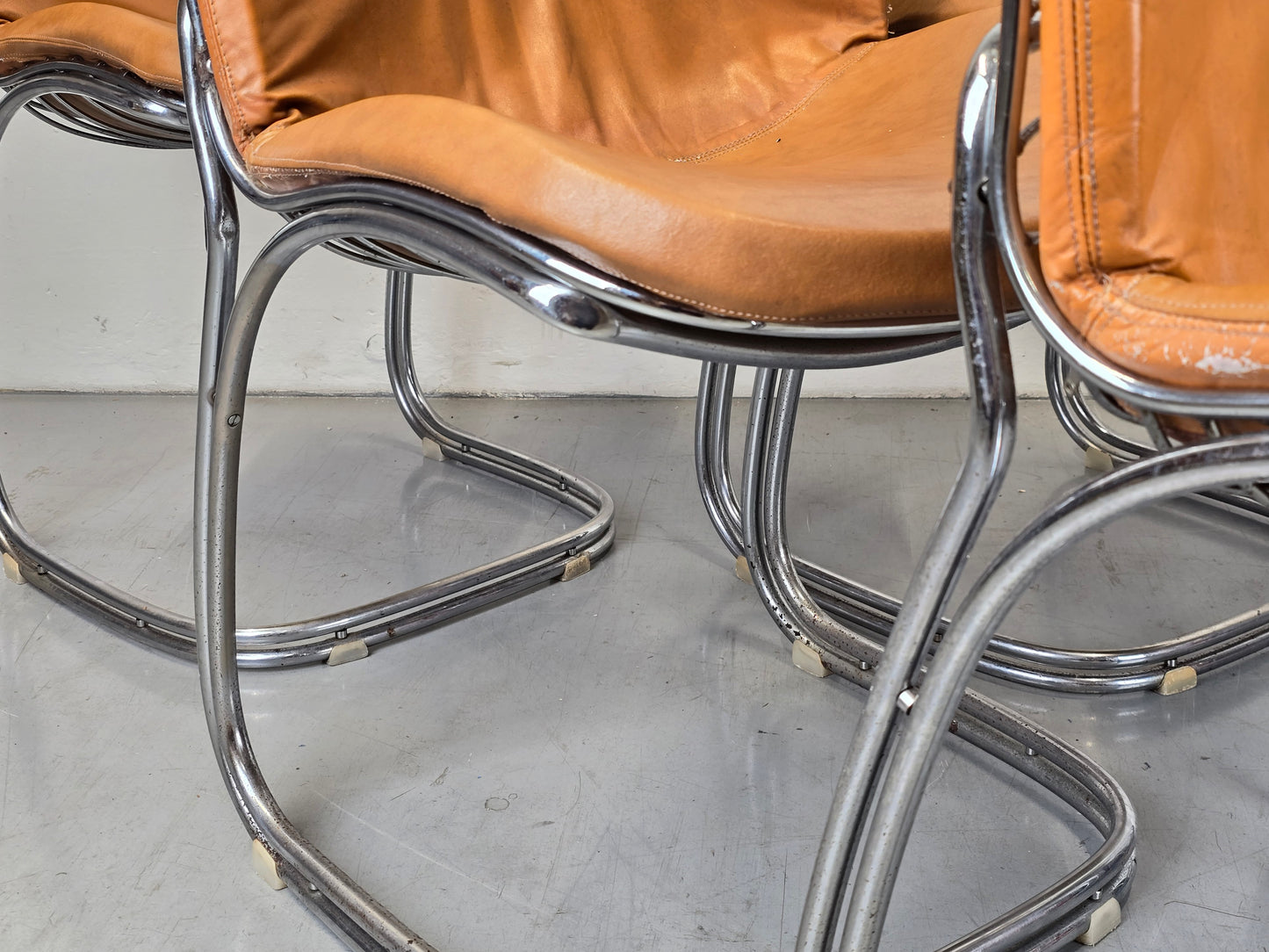 GASTONE RINALDI STUHL freischwinger esszimmer stühle vintage sabrina italien