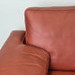 VINTAGE SOFA LEDER kastanienbraun couch 2 3 Sitzer sessel braun rostrot
