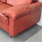 VINTAGE SOFA LEDER kastanienbraun couch 2 3 Sitzer sessel braun rostrot