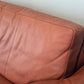 VINTAGE SOFA LEDER kastanienbraun couch 2 3 Sitzer sessel braun rostrot