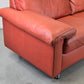 VINTAGE SOFA LEDER kastanienbraun couch 2 3 Sitzer sessel braun rostrot