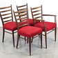 DÄNISCHE ESSZIMMER STÜHLE teak holz rot vintage esstisch stuhl küche