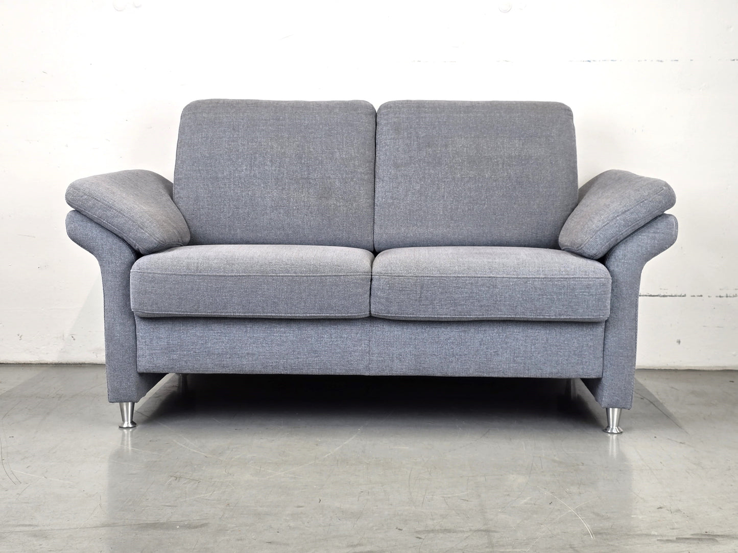 VINTAGE SOFA couch hellblau taupe 2Sitzer sessel polstermöbel garnitur