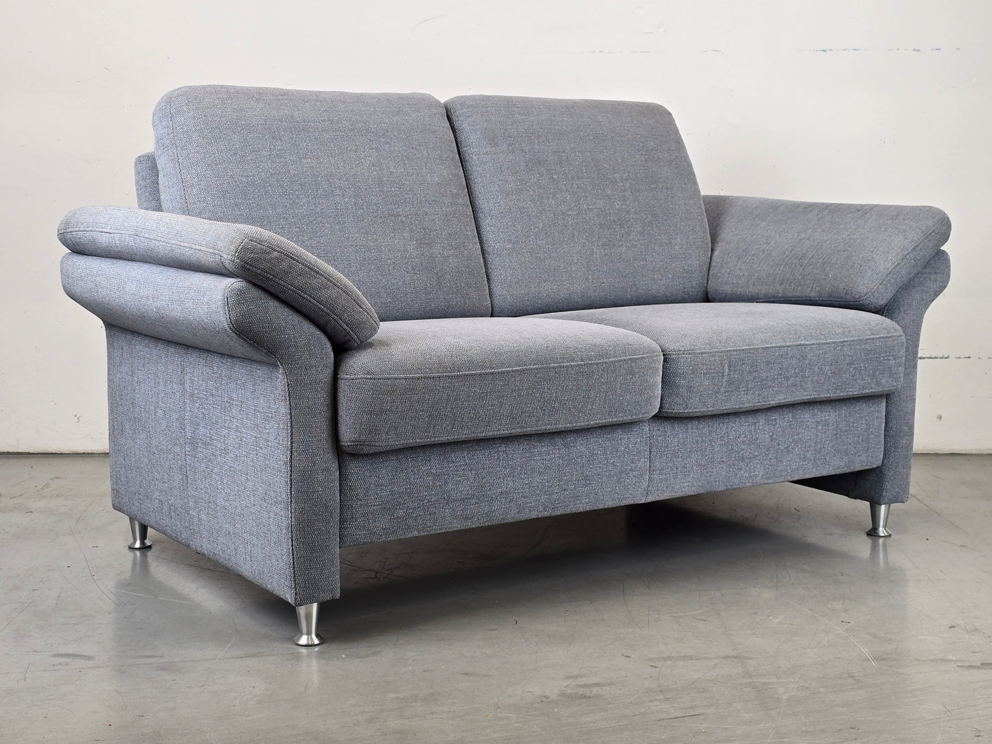 VINTAGE SOFA couch hellblau taupe 2Sitzer sessel polstermöbel garnitur