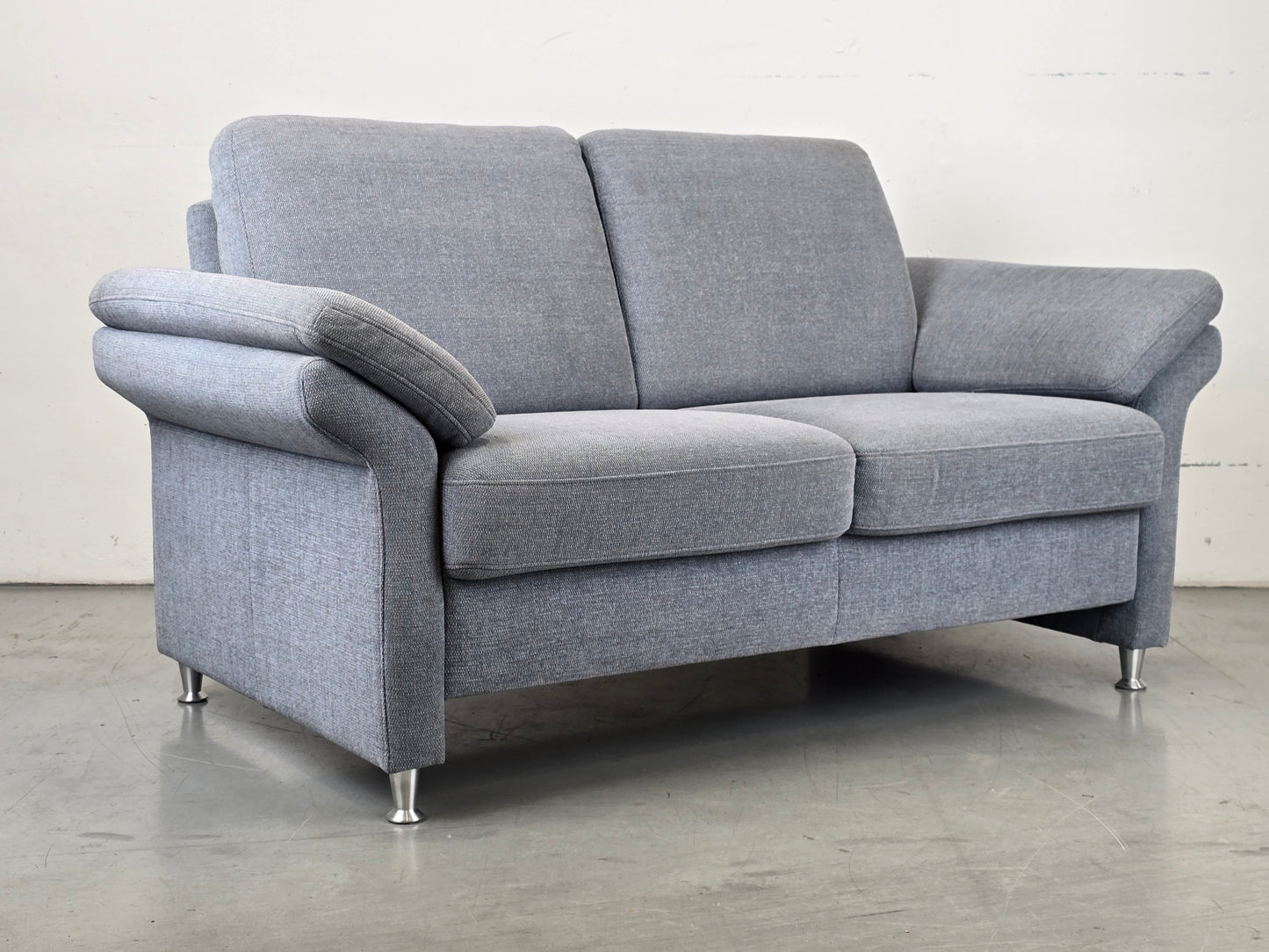 VINTAGE SOFA couch hellblau taupe 2Sitzer sessel polstermöbel garnitur