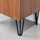 VINTAGE SCHRANK schuhschrank kommode holz nussbaum kleiderschrank 1960er