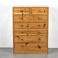 1970ER JAHRE VOLLHOLZ KOMMODE schubladen vintage domino holz