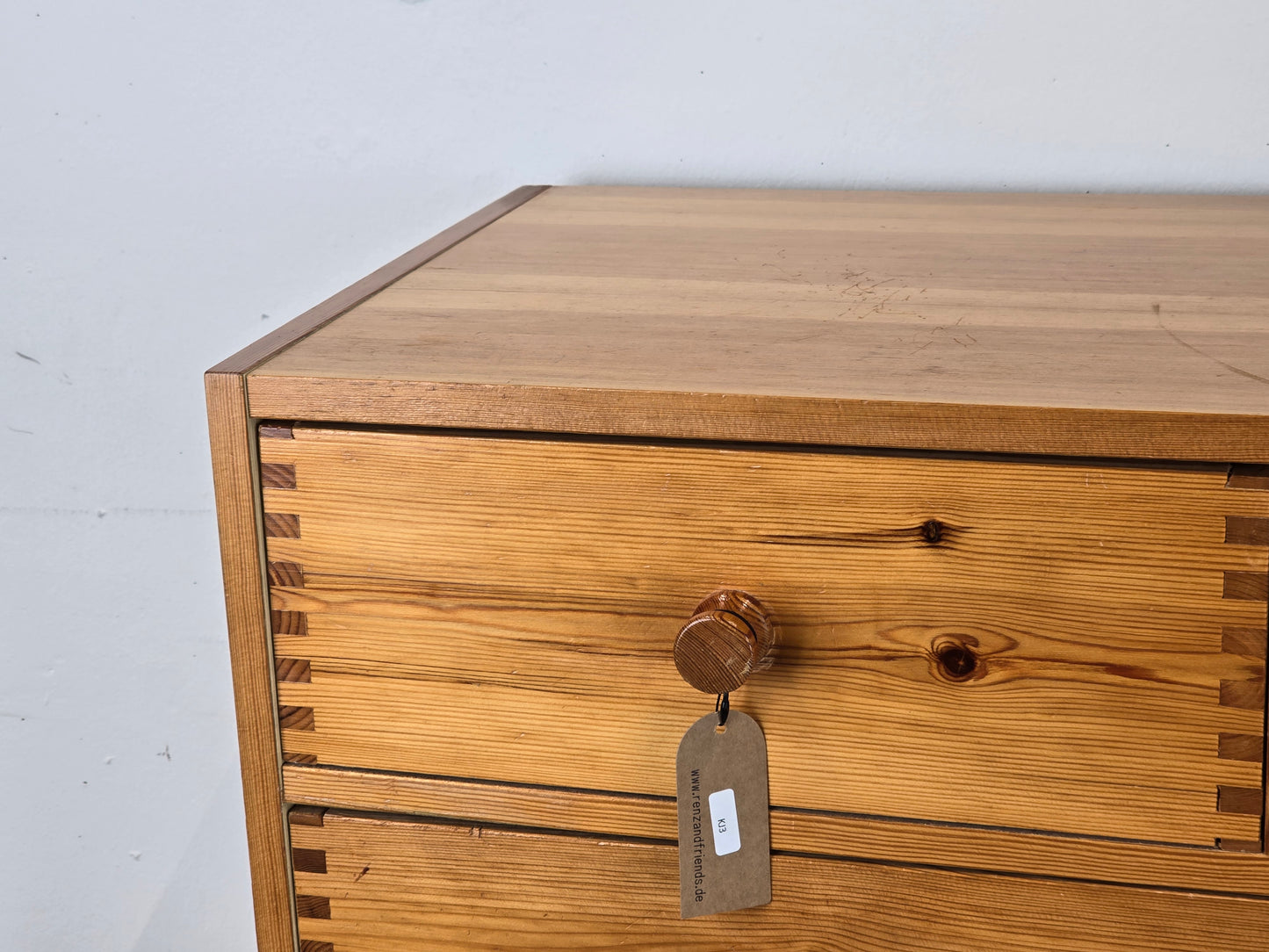 1970ER JAHRE VOLLHOLZ KOMMODE schubladen vintage domino holz