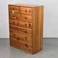 1970ER JAHRE VOLLHOLZ KOMMODE schubladen vintage domino holz