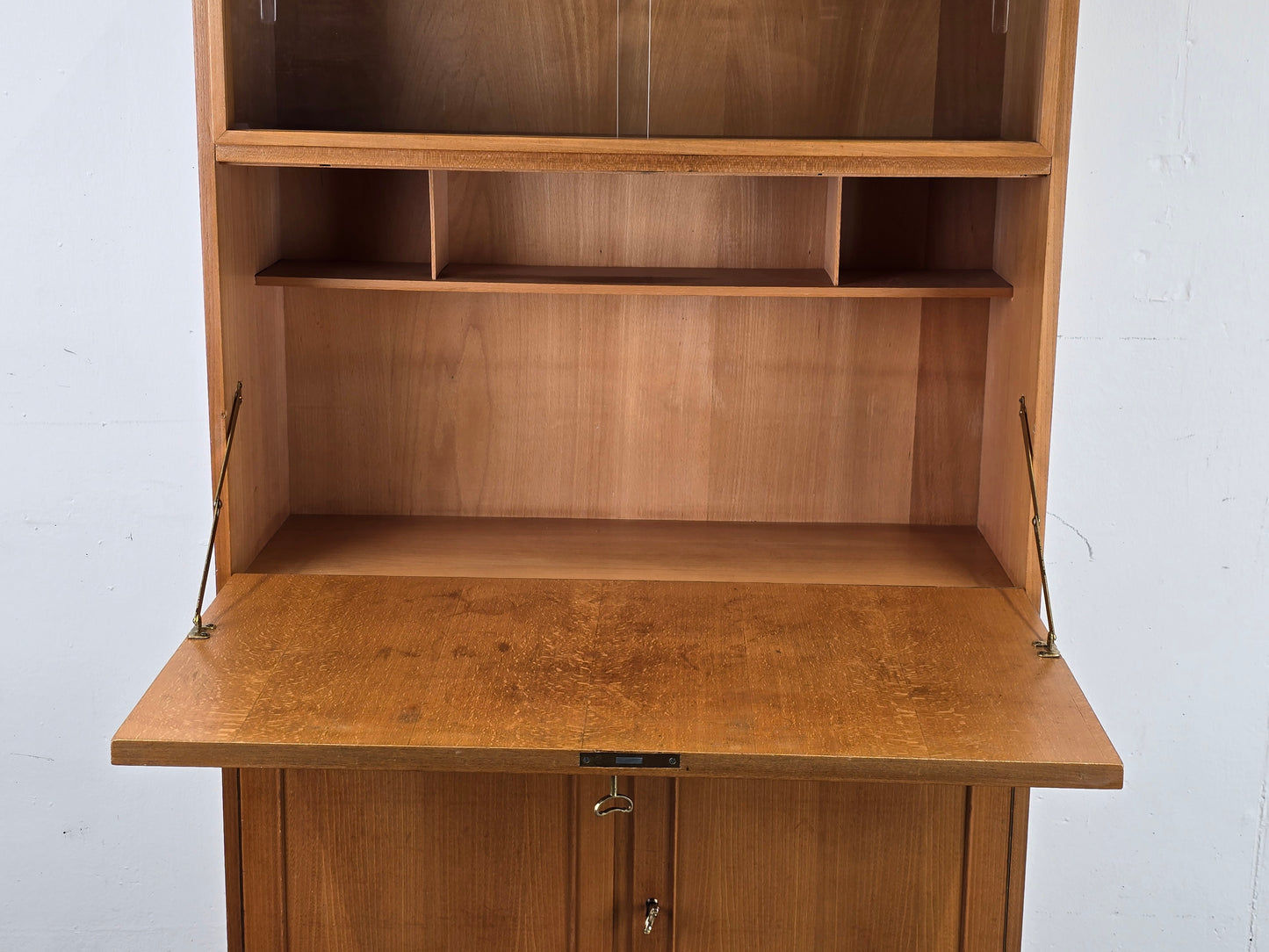 WK MÖBEL VINTAGE SEKRETÄR schrank vitrine kommode bar 1950er Jahre