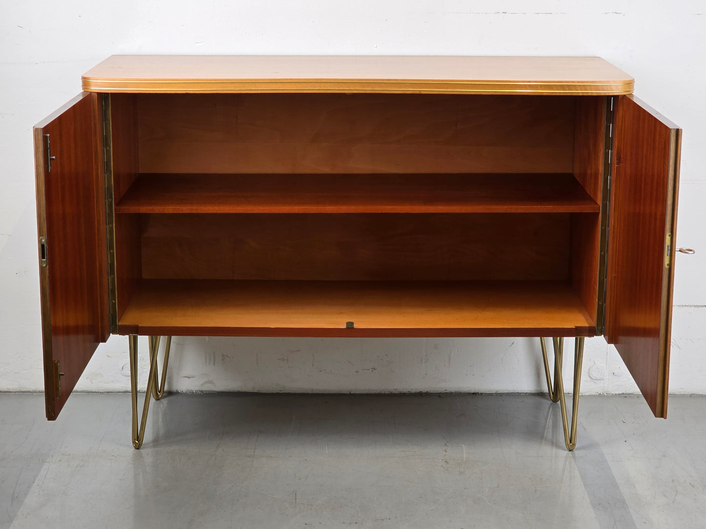 1950ER JAHRE SIDEBOARD holz nussbaum tv low board kommode vintage