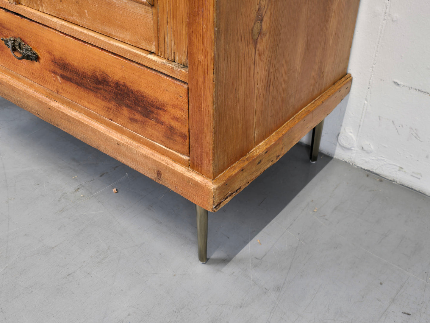 VINTAGE BAUERNSCHRANK holz schrank garderobe kleiderschrank vollholz