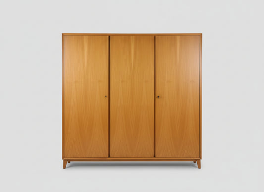 VINTAGE KLEIDERSCHRANK holz schrank rüster 1960er mid century