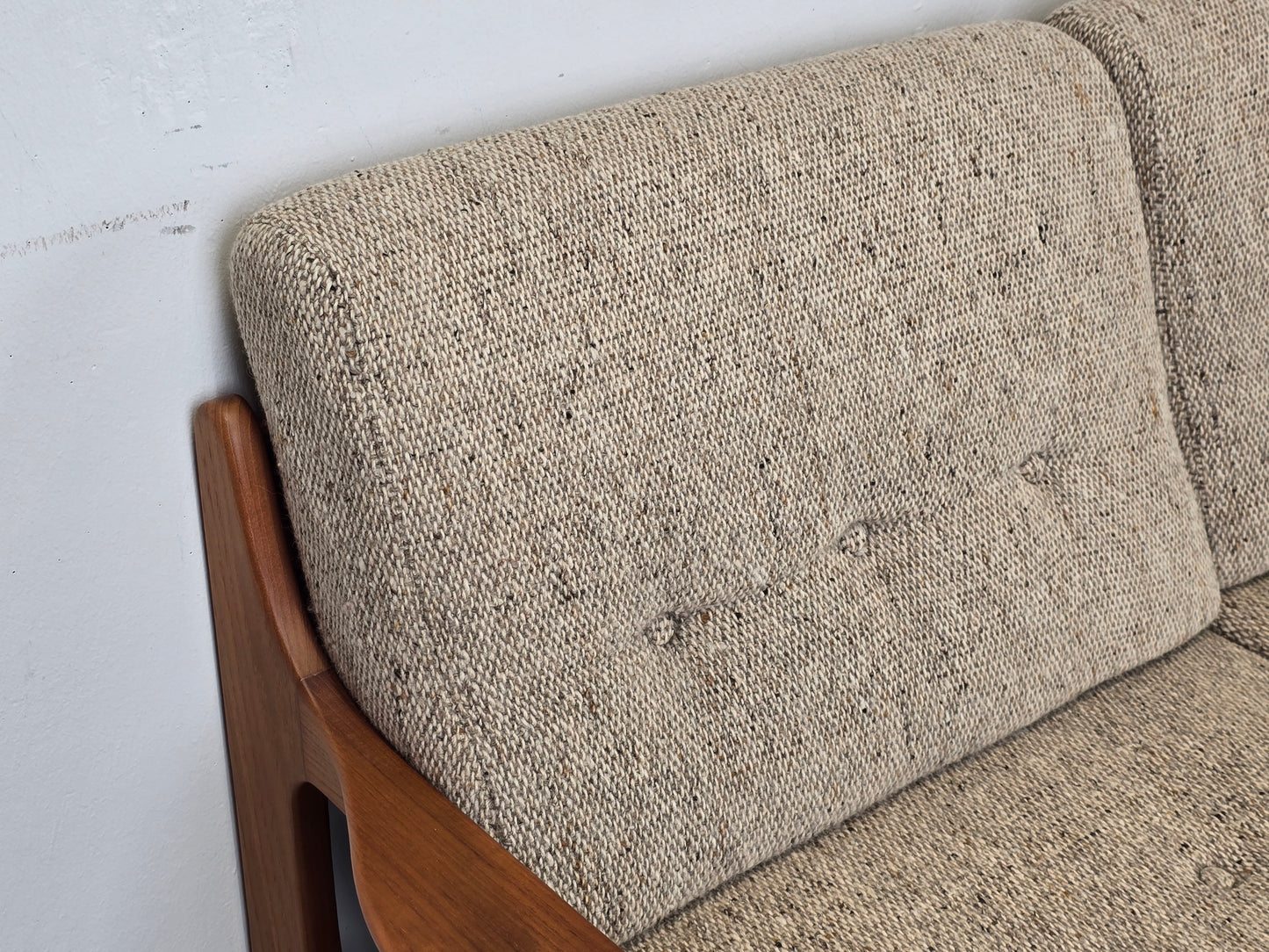 MID CENTURY TEAK SOFA holz couch wohnzimmer danish vintage dänemark