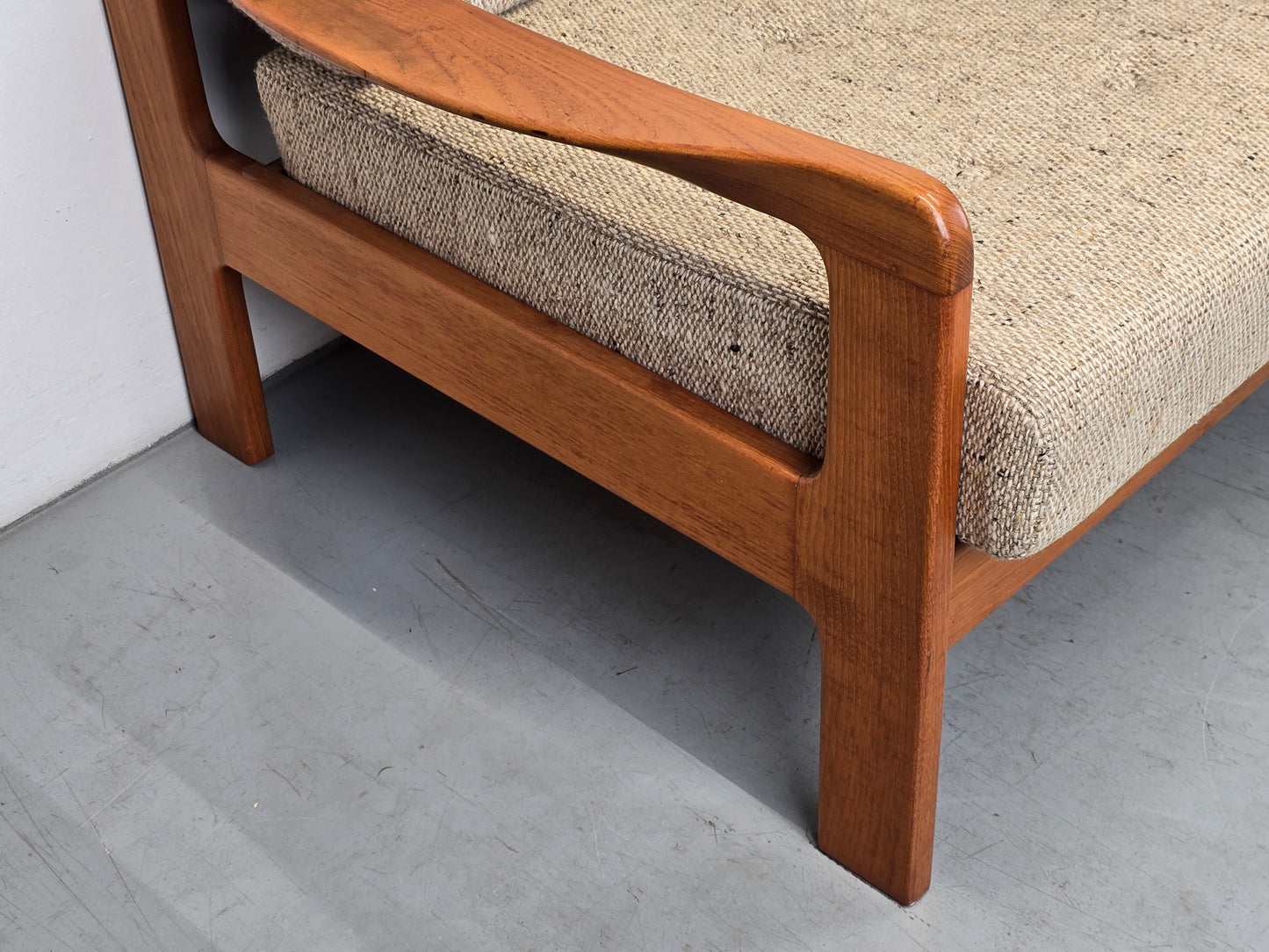 MID CENTURY TEAK SOFA holz couch wohnzimmer danish vintage dänemark