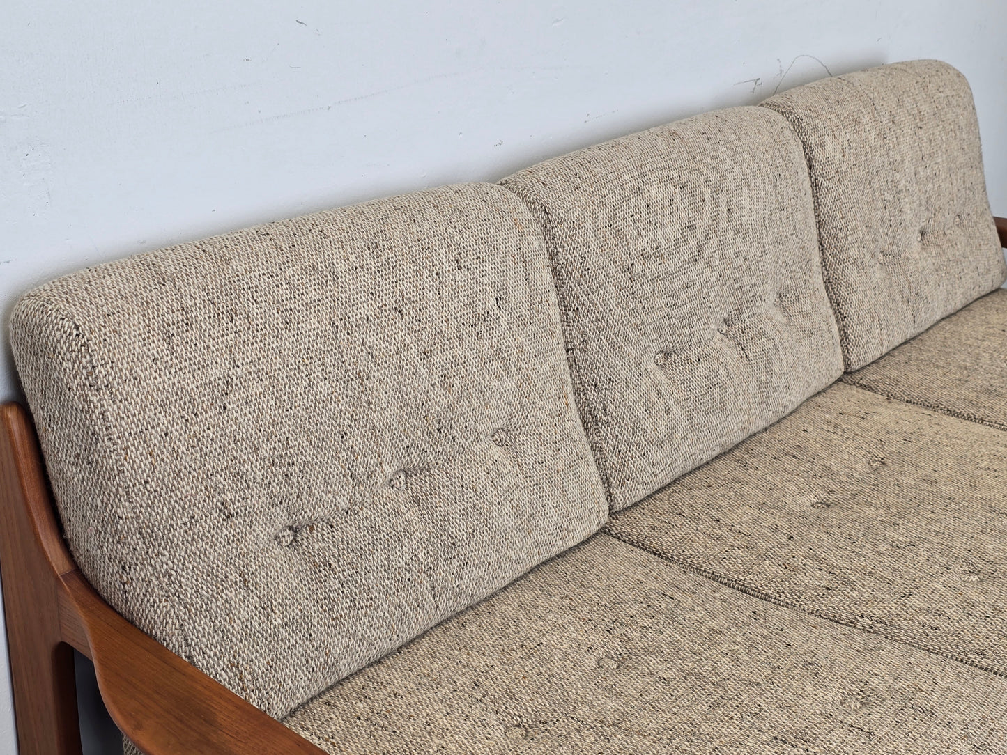 MID CENTURY TEAK SOFA holz couch wohnzimmer danish vintage dänemark