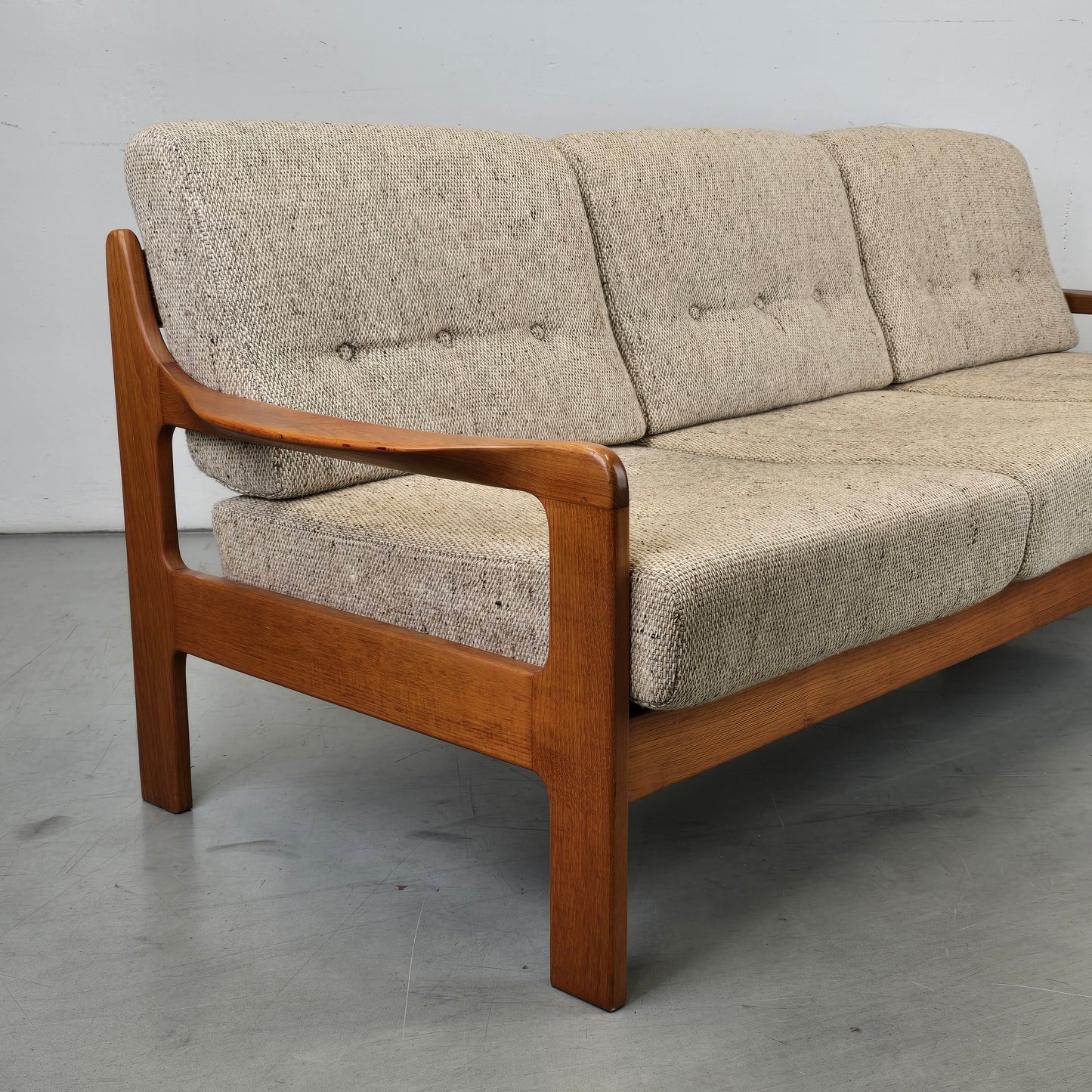 MID CENTURY TEAK SOFA holz couch wohnzimmer danish vintage dänemark