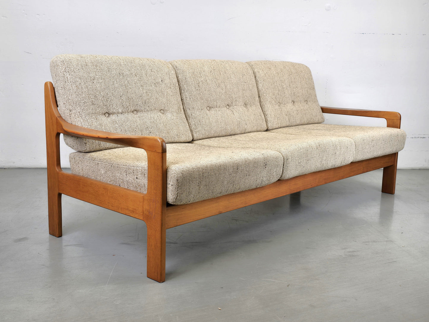 MID CENTURY TEAK SOFA holz couch wohnzimmer danish vintage dänemark