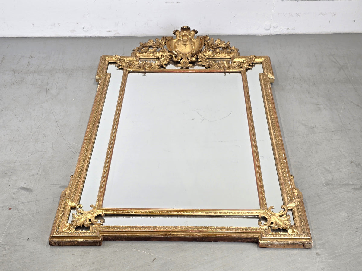 ANTIKER SPIEGEL GOLD wandspiegel 19. jahrhunder geschliffenes glas