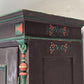 ANTIKER BAUERSCHRANK schrank vollholz kleiderschrank vintage handbemalt weichholz