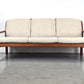 DYRLUND TEAK SOFA danish teak holz vintage couch wolle 1960er mid century