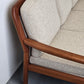 DYRLUND TEAK SOFA danish teak holz vintage couch wolle 1960er mid century