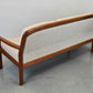 DYRLUND TEAK SOFA danish teak holz vintage couch wolle 1960er mid century