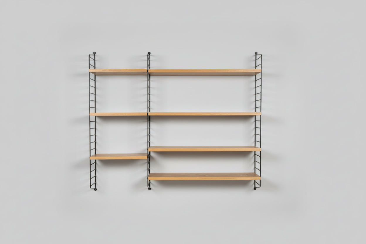 NISSE STRING REGAL bücher strinning esche stringregal vintage 60s wandregal