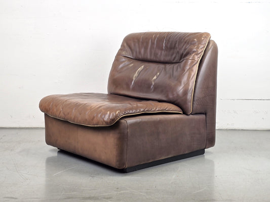 DE SEDE DS66 LEDERSESSEL braun leder sessel tv vintage garnitur couch sofa