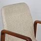 DYRLUND STUHL teak holz dänemark beige schreibtisch esstisch vintage