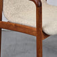 DYRLUND STUHL teak holz dänemark beige schreibtisch esstisch vintage
