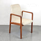 DYRLUND STUHL teak holz dänemark beige schreibtisch esstisch vintage