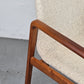 DYRLUND STUHL teak holz dänemark beige schreibtisch esstisch vintage