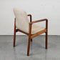 DYRLUND STUHL teak holz dänemark beige schreibtisch esstisch vintage