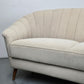 MID CENTURY SOFA couch 3er beige weiß vintage garnitur samt dänemark