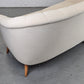 MID CENTURY SOFA couch 3er beige weiß vintage garnitur samt dänemark