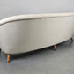 MID CENTURY SOFA couch 3er beige weiß vintage garnitur samt dänemark